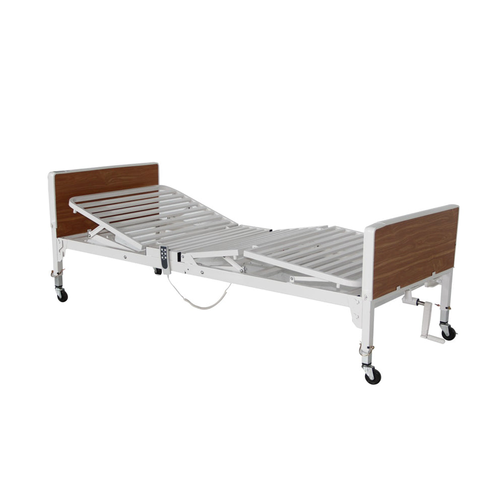 Cama o Catre Clinico Semi-Eléctrico KY (Incluye Baranda Retractil)